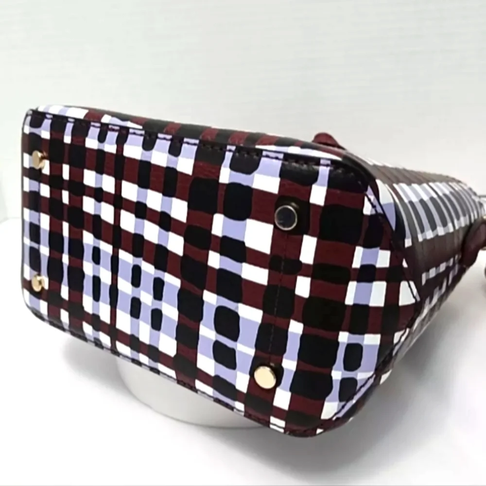 Kate Spade New York Eva City Small Plaid Crossbody Bucket Bag